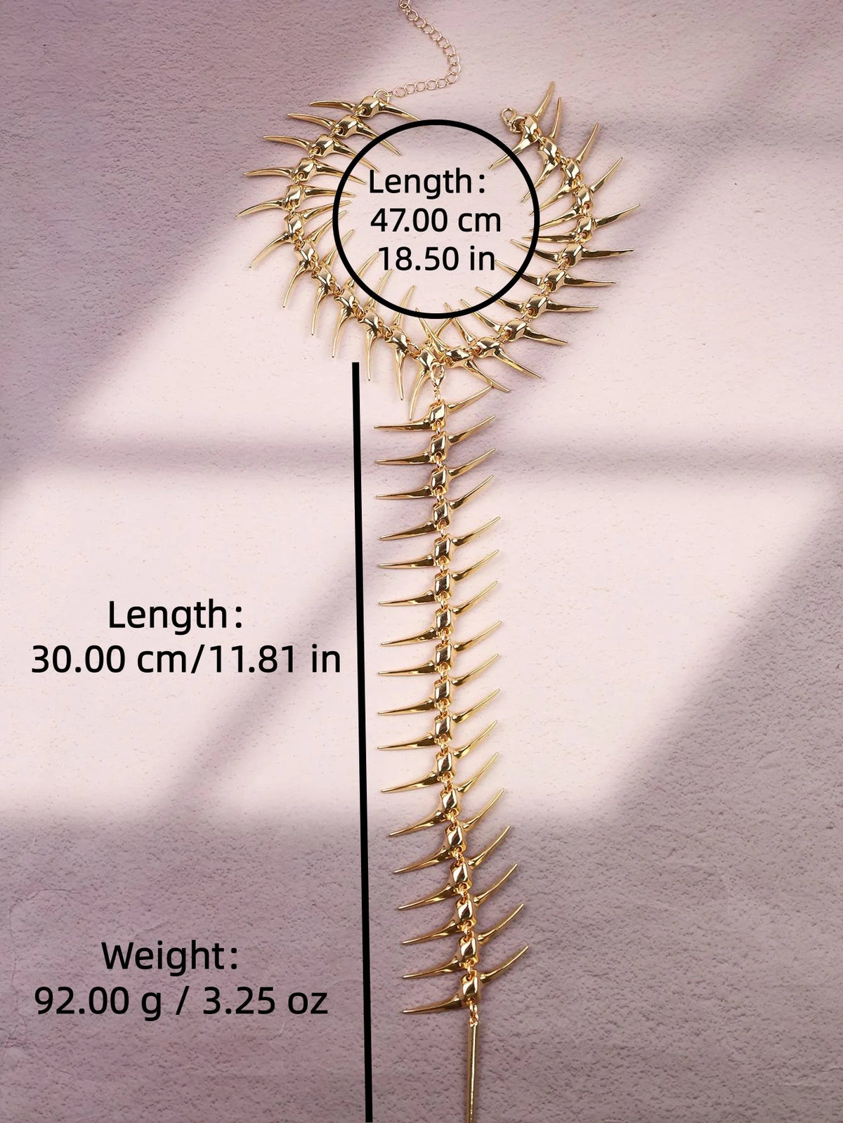 Dark Cross Edgy Niche Thorn Skeleton Necklace