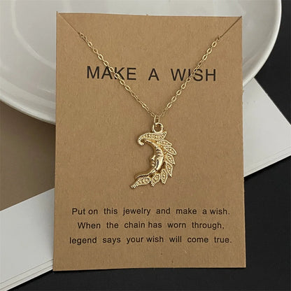 Moon Star Pendant Necklace, Multi Designs