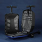 XSD 'Lazy Luggage' Multi-Function Scooter Suitcase Rolling Luggage, Skateboard Box Case