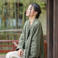 Fashion Cotton Linen Women's Stand Collar Jacket, Multi Colours