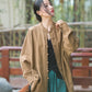 Fashion Cotton Linen Women's Stand Collar Jacket, Multi Colours