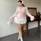 Vireous Elegant French Ruffle Flared-Sleeve Blouse, Plus Sizes