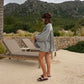 Cotton Linen Women's Two-Piece Summer Shorts Set, Plus Sizes