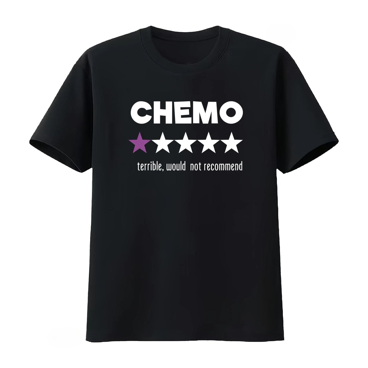 Funny Chemo T-Shirt with Star Rating Design for Cancer Survivors