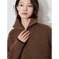 Women's Knitted Dress, Ankle-Length Lazy Style Dress in Brown