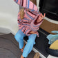 Women's Striped Knitted Coat, Soft Outerwear in Pink or Green