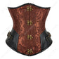 Women's Steampunk Faux-Leather Underbust Corset in Brown