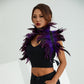 Women's Glam Natural Feather Cape