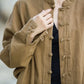 Fashion Cotton Linen Women's Stand Collar Jacket, Multi Colours