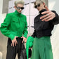 Men's Avant Garde Punk Bomber Jacket, High Collar