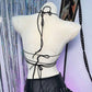 Gothic Crop Top with Spikes, Punk Rave Festival Bra, Multi Designs