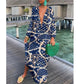 Summer Casual Fashion Print Loose Maxi Dress, Psychedelic Colours