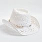 Women's Summer Hand Woven Straw Hat with Natural Shell Decoration