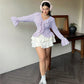 Vireous Elegant French Ruffle Flared-Sleeve Blouse, Plus Sizes