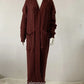 Vireous Very Long Cardigan, Women's Cable Knit Jacket, Multicolours
