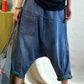 Women's Cropped Casual Baggy Denim Jeans