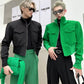 Men's Avant Garde Punk Bomber Jacket, High Collar