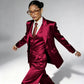 Professional Performance Wear Women's Tuxedo, Gold Satin Three-Piece Suit, Night Wear