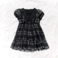 Dark Cross Classic Punk Emo Plaid Vintage Smock Top with Matching Skirt
