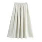Women's Fashion Casual Swing Midi Skirt and Top, Two Piece Set