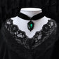 Dark Cross Gothic Vampire Cameo Pendant, Velvet Choker Necklace, Multi Designs