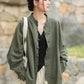 Fashion Cotton Linen Women's Stand Collar Jacket, Multi Colours
