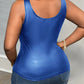 Vireous Women's Faux Shiny Leather Tank Top, Multi Colours