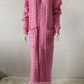 Vireous Very Long Cardigan, Women's Cable Knit Jacket, Multicolours