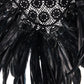 Women's Glam Natural Feather Cape