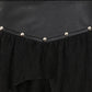Banned Apparel Luxor Faux Leather and Jagged Knit Skirt in Black