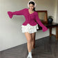 Vireous Elegant French Ruffle Flared-Sleeve Blouse, Plus Sizes