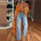 Vireous Lace Floral Extra-Long Shirt Top, High Neck Overwear