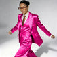 Professional Performance Wear Women's Tuxedo, Gold Satin Three-Piece Suit, Night Wear