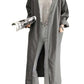 Women's Cotton Linen Trench Coat, Classic Robe