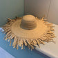Women's Summer Raffia Hat, Wide Brimmed Sun Protection, Popping Colours