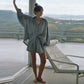 Cotton Linen Women's Two-Piece Summer Shorts Set, Plus Sizes
