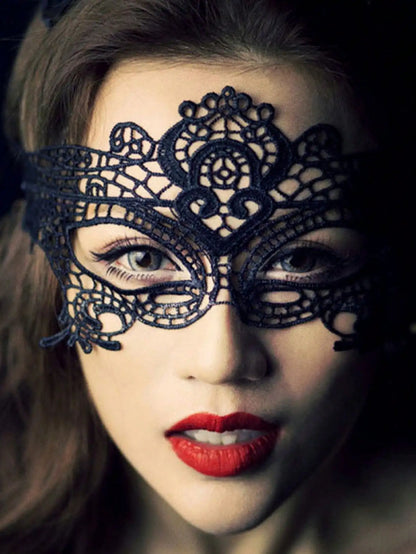 Dark Cross Black Lace Mask, Party, Ball, Christmas Party, Masquerade Costume Mask