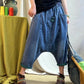 Women's Cropped Casual Baggy Denim Jeans