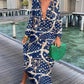 Summer Casual Fashion Print Loose Maxi Dress, Psychedelic Colours