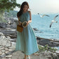 Vireous French Fashion Vacation-Style Dress