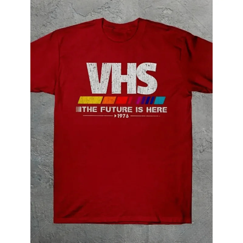 Vintage 'VHS The Future Is Here' T-Shirt, Philosophical 1970s Throwback