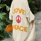 'Love and Peace' New Design Women's Long Knitted Cardigan, Sweater Coat