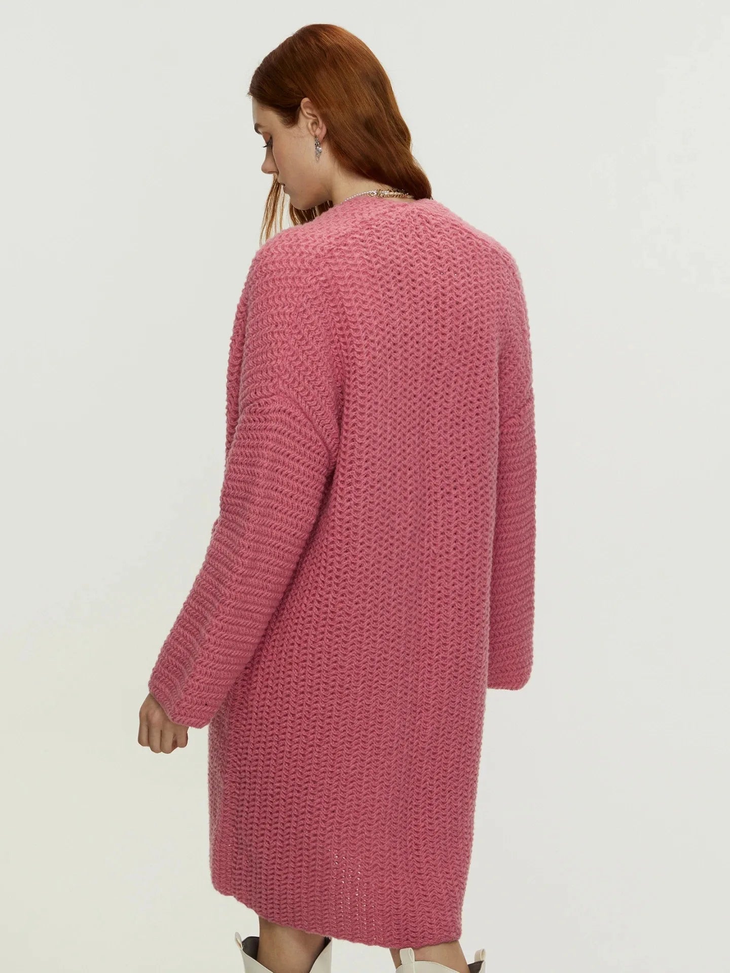 Knitted Cardigan Coat Medium-Length, Multi Colours