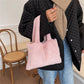 Cute Soft Plush Tote Bag, Faux Fur Shopper Bag