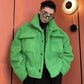 Men's Faux Lambswool Soft Plush Bomber Jacket, Autumn and Winter Collection