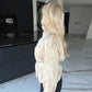 Vireous Women's Short Jacket Belted Trench Coat