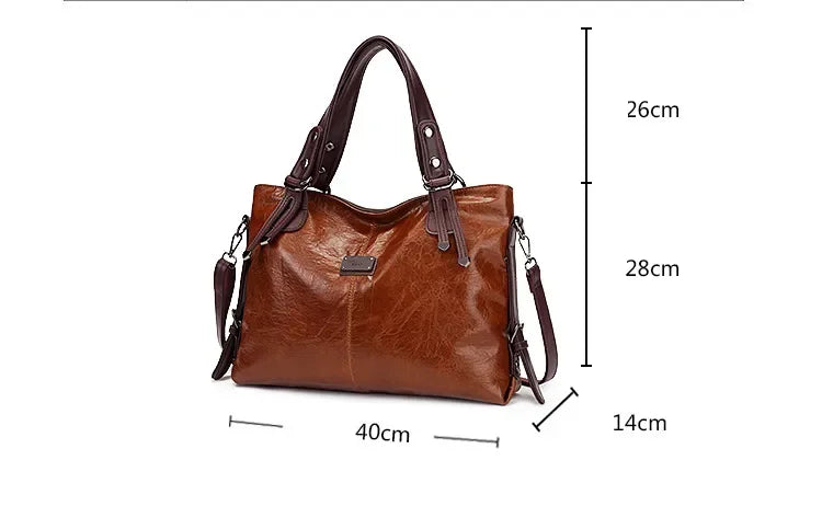 Fashion Versatile Tote Bag Two-Tone Large Capacity Handbag