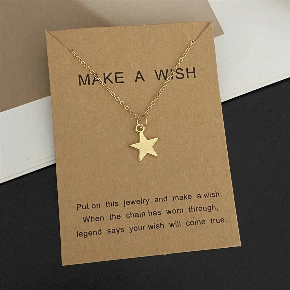 Moon Star Pendant Necklace, Multi Designs