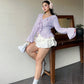 Vireous Elegant French Ruffle Flared-Sleeve Blouse, Plus Sizes