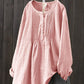Women's Quaker Shirt, Chambray Top with Pin Tuck Front